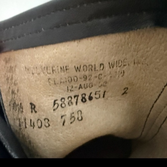 Vintage 1992 Wolverine Combat Boots Men’s 10.5R Black Leather Military - Picture 12 of 16